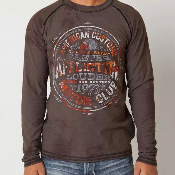 Affliction Long Sleeved Tee.     XXL - Picture 2 of 12